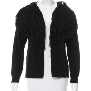 Ulla Johnson Black Fringe Astras Cardigan